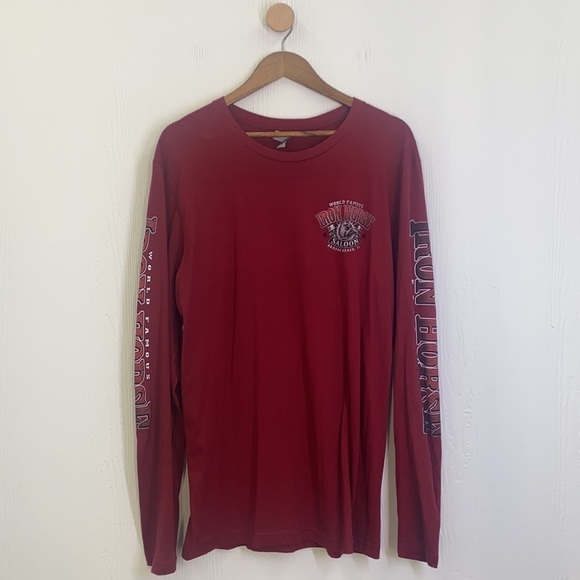 Next Level - Vintage Iron Horse Saloon Bike Week 2018 Long Sleeve Shirt Size L - Picture 7 of 11